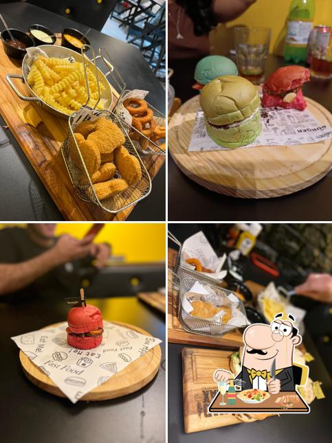 Platos en Mad Max Hamburgueria