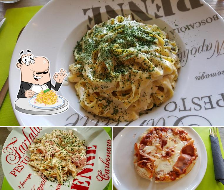 Spaghetti à la carbonara à Pizzeria da Piero