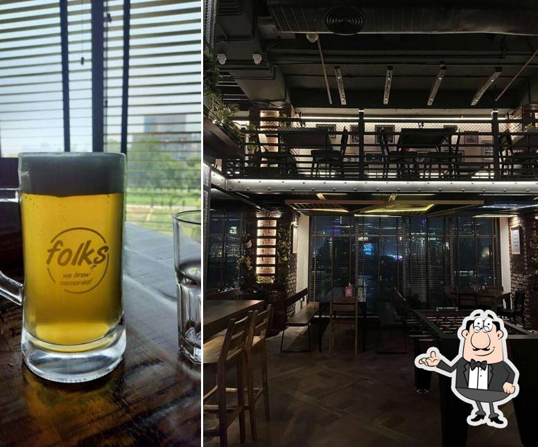 The interior of Folks Pub and Brewery