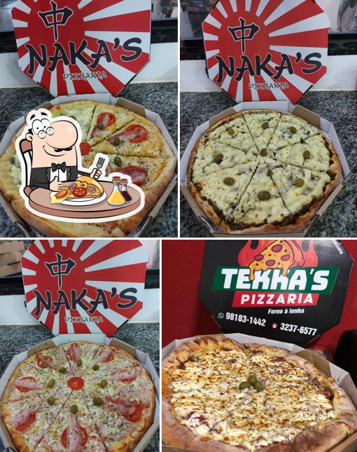 Consiga pizza no Naka's Pizzaria