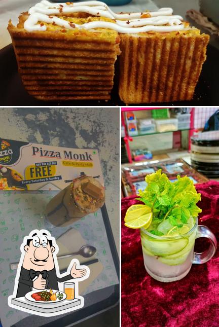 Food at Pizza Monk cafe & party hall