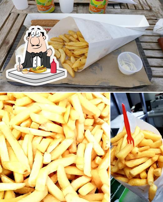 A chez tantôt vous pouvez prendre des frites, des pommes frites