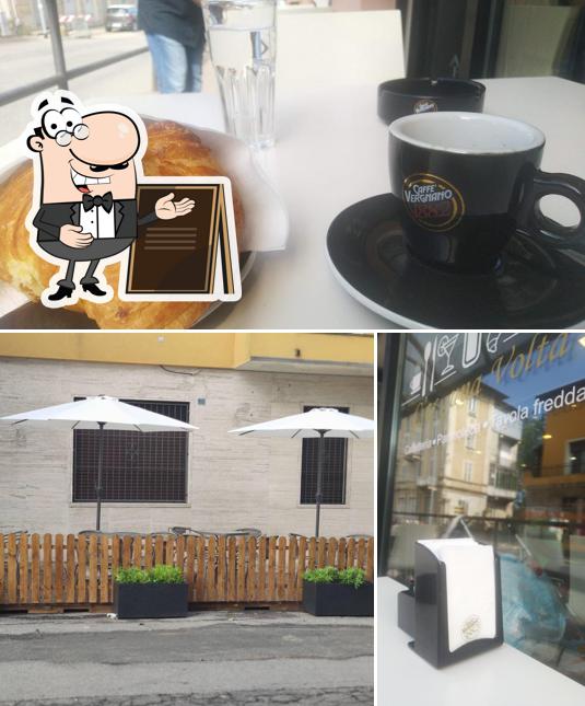 Questa è la foto che mostra la esterno e cibo di Bar Caffetteria C'Era Una Volta