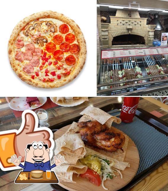 Observa las fotografías donde puedes ver comida y interior en Pizza Boom