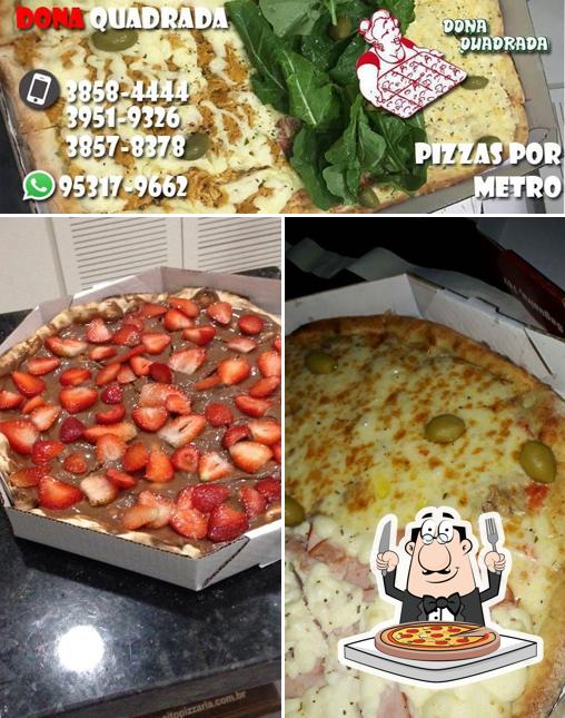 Experimente pizza no Dona Quadrada