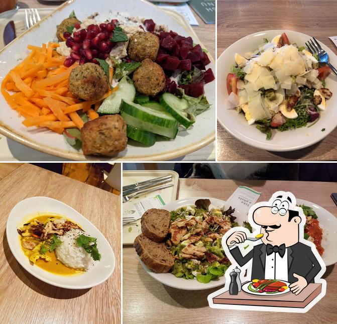Nourriture à dean&david Bowls, Salate, Curries & Snacks!