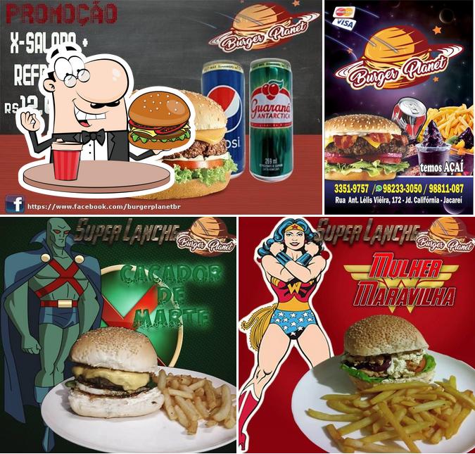 Peça um hambúrguer no Burger Planet
