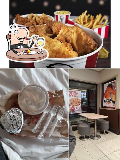 The photo of KFC’s food and interior