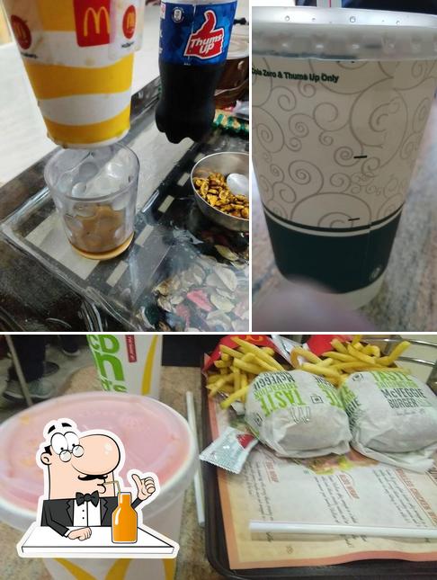 Enjoy a beverage at McDonald's India