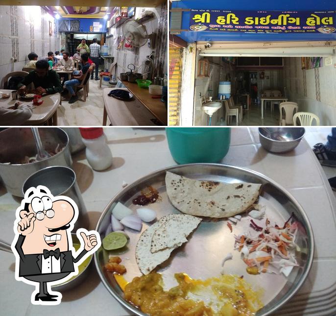 The photo of interior and food at Shree Hari Dining Hall