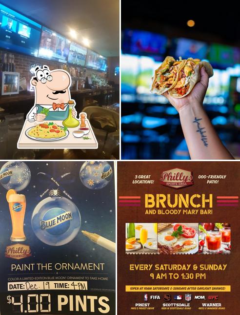 Philly's Sports Grill, 1402 S Priest Dr in Tempe Restaurant menu and