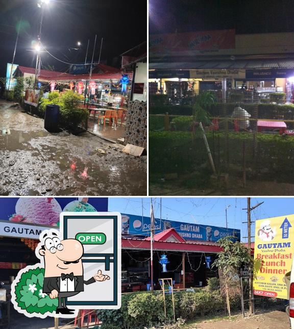The exterior of Gautam Vaishno Dhaba