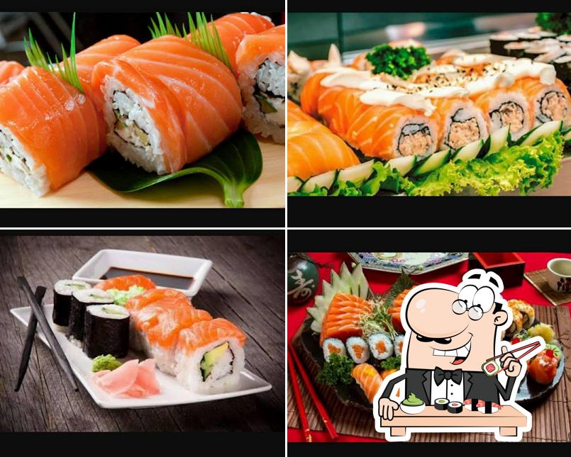 Peça diferentes opções de sushi