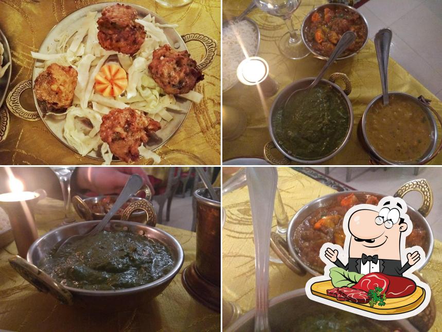 Piatti di carne vengono proposti a Namaste India Roma