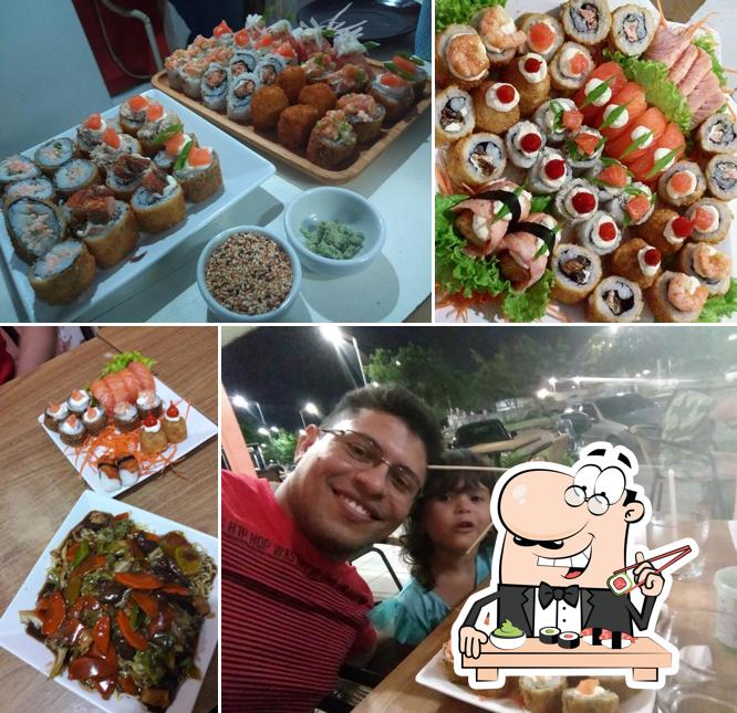 Prove diferentes opções de sushi