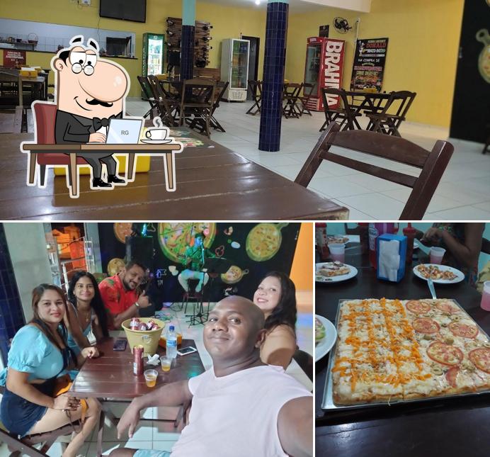 A imagem do Pizzaria e Lanchonete Donald’s interior e pizza