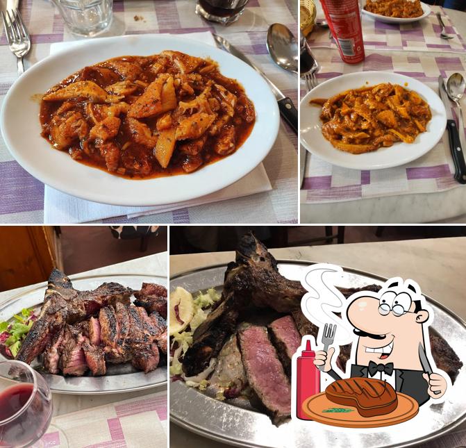 Ordina i piatti di carne a Trattoria Sergio Gozzi