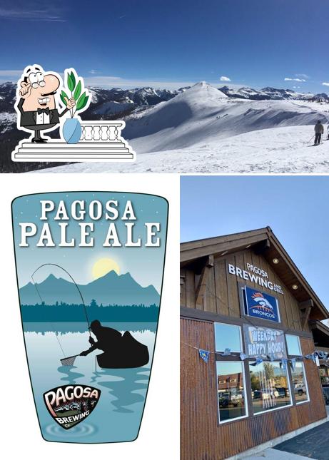 Puedes tomar el aire fresco en el exterior de Pagosa Brewing & Grill