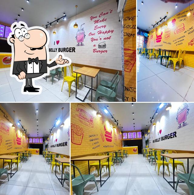 The interior of Big Belly Burger