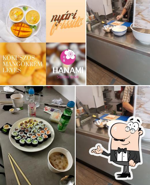 L'intérieur de Hanami Sushi bar