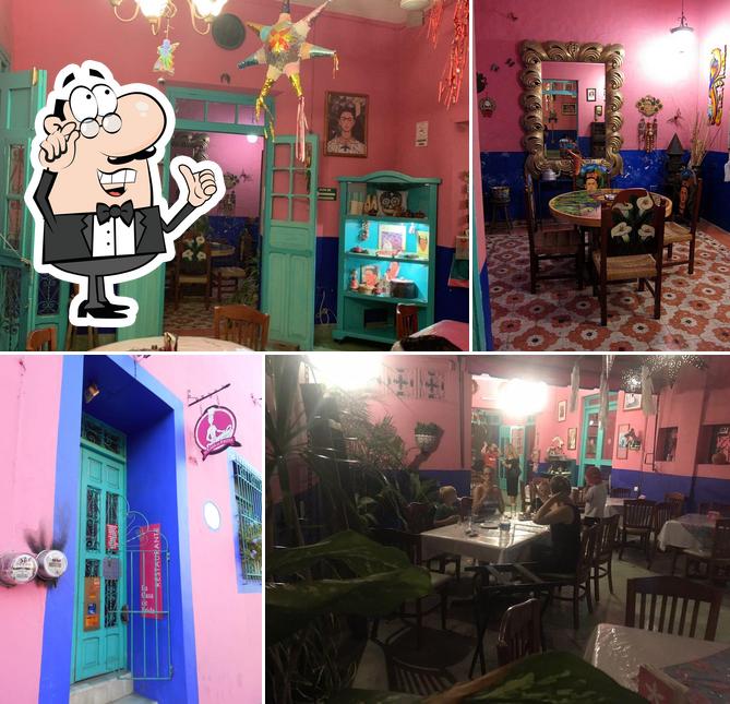 The interior of La Casa de Frida