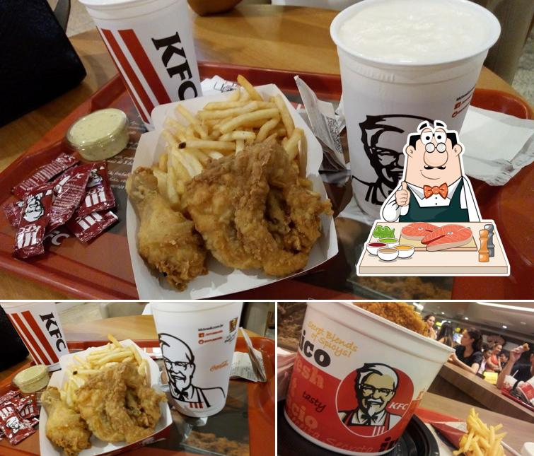 Peixe e fritas em KFC