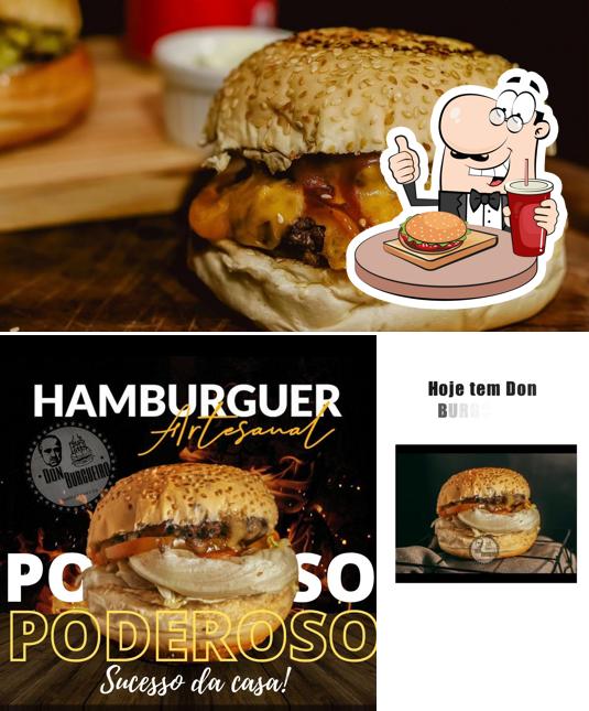 Consiga um hambúrguer no DON BURGUEIRO