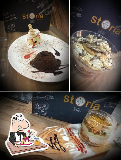 STORIA resto-café sert un nombre de plats sucrés