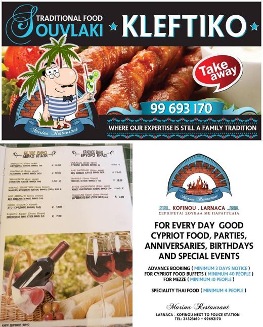 Marina Restaurant Tavern, Kofinou, Makariou 3 Restaurant menu and reviews