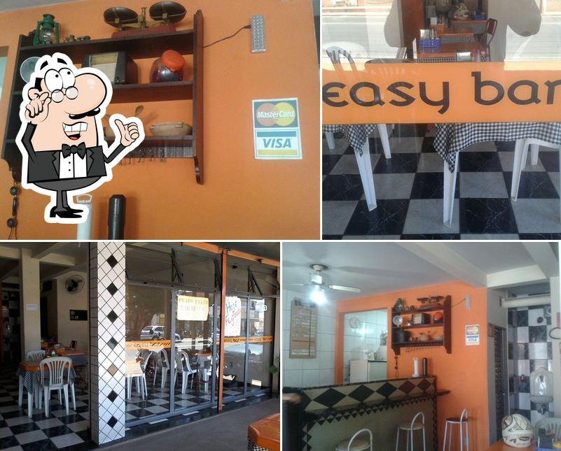 O interior do Easy bar, restaurante e lanchonete Montes Claros MG