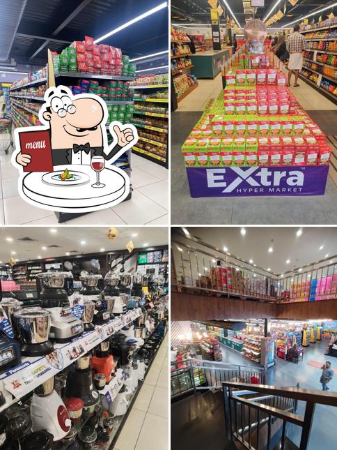 Among various things one can find food and interior at Extra Hyper Market