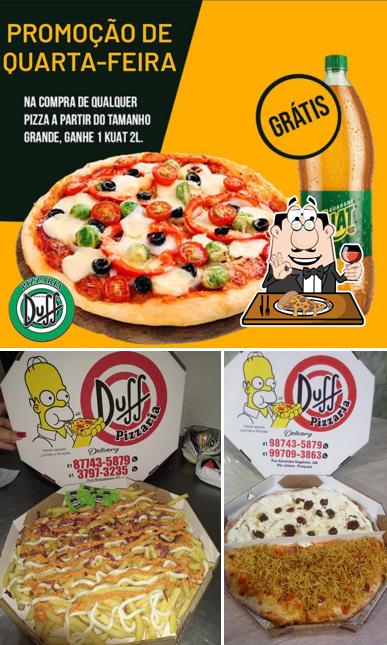 Consiga pizza no Pizzaria Duff