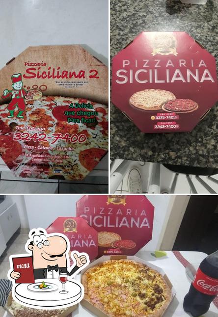 Comida em Pizzaria Siciliana