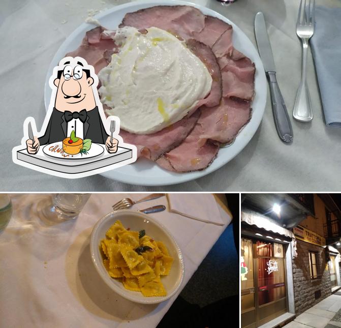 Questa è la foto che mostra la cibo e esterno di Trattoria Del Centro