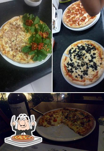 Escolha pizza no Buoni Amici à lenha