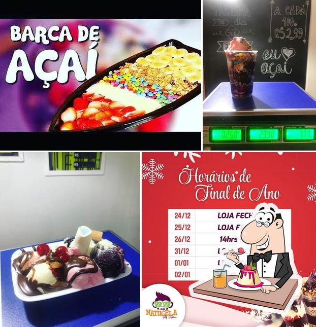 Açai Natugela serve uma escolha de pratos doces