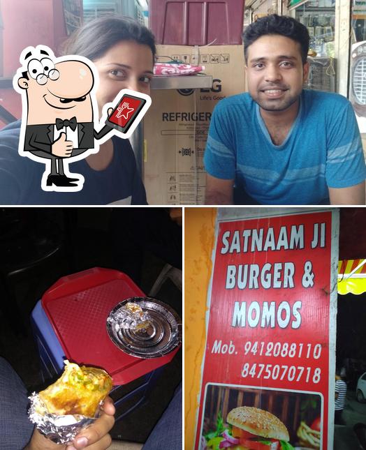 Look at this image of Satnaam Ji Burger and Momos