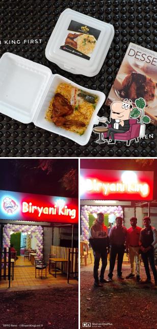 Take a seat at one of the tables at BIRYANI KING