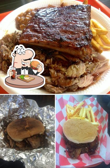 Try out a burger at Fatback's BBQ & Rib Shack