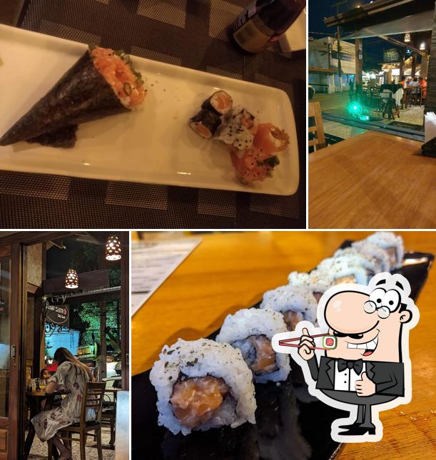 Escolha diferentes opções de sushi