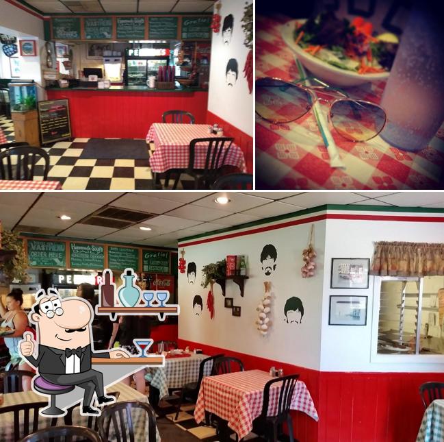 The picture of interior and beverage at Sgt. Peffer's Cafe Italian