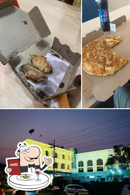 Among various things one can find food and exterior at Domino's Pizza Patel Nagar, Barnala