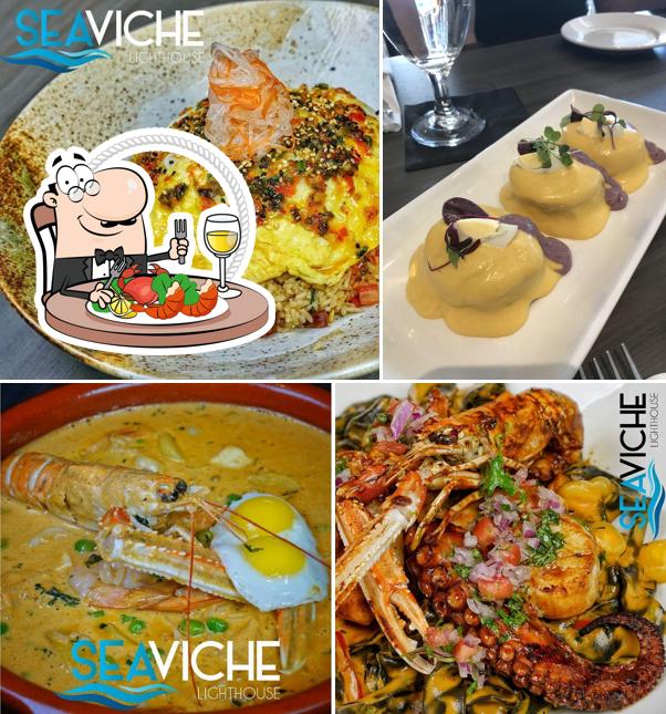 Get seafood at Seaviche Peru