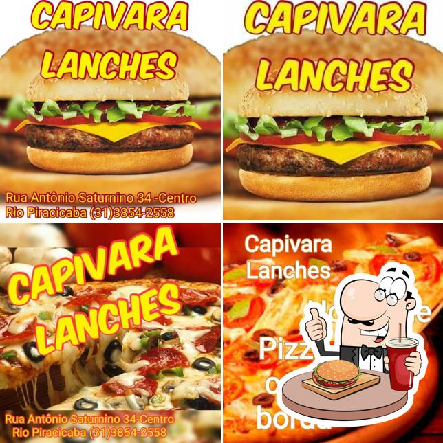 Experimente um hambúrguer no Capivara Lanches