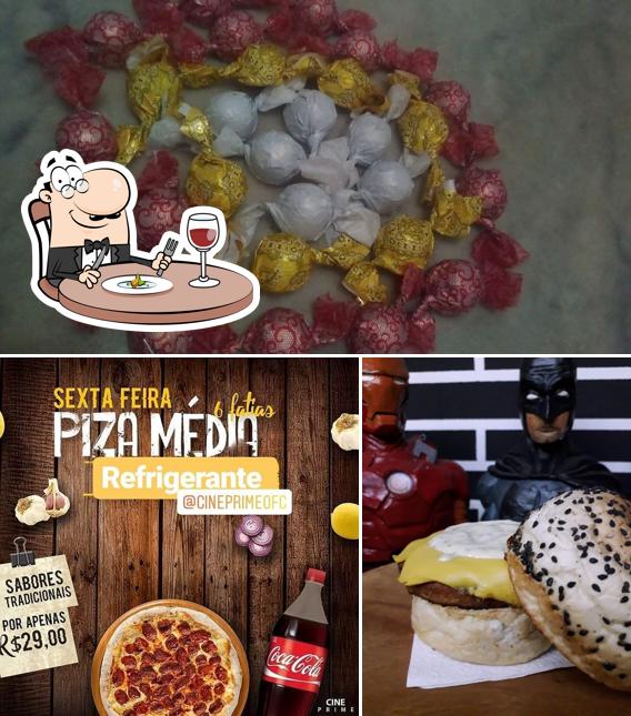 A imagem do Pizzaria Cine Prime’s comida e bebida