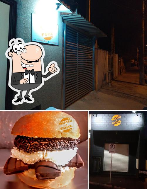 Confira a ilustração ilustrando exterior e sobremesa no Bateu a Fome