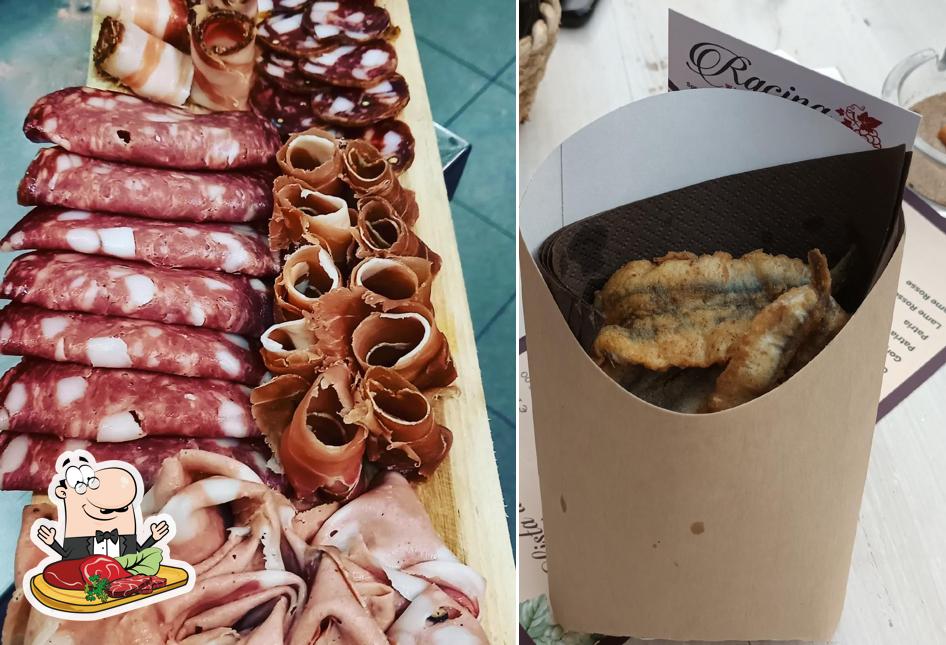 Prova i un pasto a base di carne a Racina