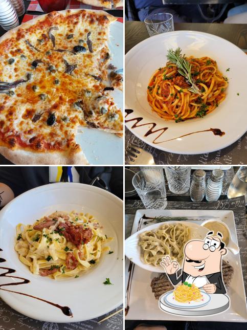 Spaghetti à la carbonara à Francesco Ristorante