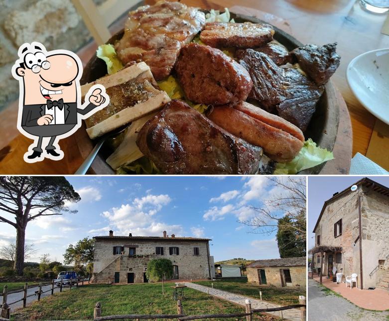 Questa è la immagine che mostra la esterno e cibo di Agriosteria Astrone