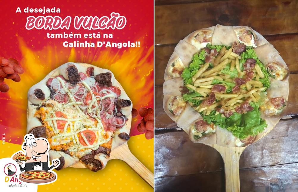 Experimente pizza no Galinha D'Angola